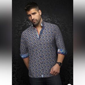 Au Noir Luxury Long Sleeve Stretch Shirt